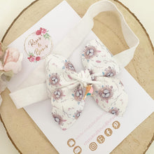 Load image into Gallery viewer, Bird Nest Faux Leather Bow Headband or Clip