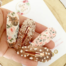 Load image into Gallery viewer, Rose Gold Deer Hair Clips