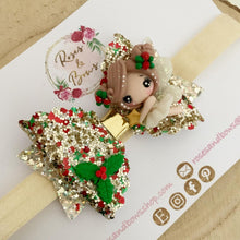 Load image into Gallery viewer, Christmas Angel Hair Bow Clip or Headband