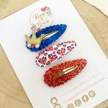 Load image into Gallery viewer, Coronation scalloped snap clip set