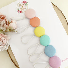 Load image into Gallery viewer, Pastel rainbow bobbles - hair ties - Hairbands