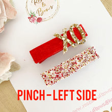 Load image into Gallery viewer, Valentines XO alligator clip set