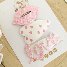 Load image into Gallery viewer, Pink Valentines Day snap clip set