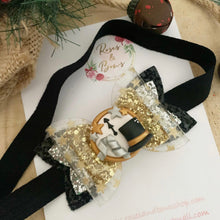 Load image into Gallery viewer, New Years Hair Bow Headband or Clip