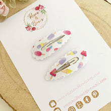 Load image into Gallery viewer, Ice lolly Rainbow snap clips set