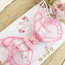 Load image into Gallery viewer, Pink Butterfly Hair Bow Headband or Clip