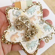 Load image into Gallery viewer, Dinosaur Birthday Badge - Birthday Glitter Badge