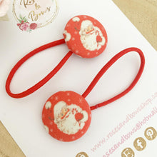 Load image into Gallery viewer, Christmas Santa Father Christmas Bobble Hair Ties Set of 2