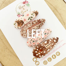 Load image into Gallery viewer, Rose Gold Deer Hair Clips
