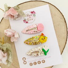 Load image into Gallery viewer, Easter snap clip set - Easter chick, flower and egg set