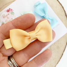 Load image into Gallery viewer, Spring Pastels Ribbon Small Hair Bow Clip Set