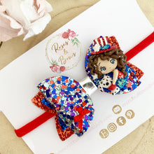 Load image into Gallery viewer, July 4th USA Bow Headband or Clip