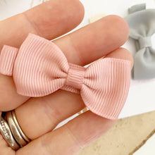Load image into Gallery viewer, Muted neutrals Small Hair Bow Clip Set