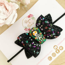 Load image into Gallery viewer, Coffin Halloween Hair Bow Headband or Clip