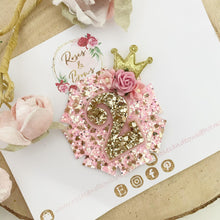 Load image into Gallery viewer, Pink Birthday Badge - Birthday Princess Glitter Badge or