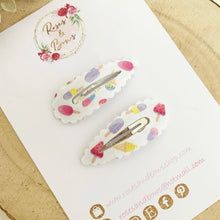 Load image into Gallery viewer, Ice lolly Rainbow snap clips set