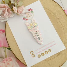 Load image into Gallery viewer, Rainbow Bunny glitter snap clip