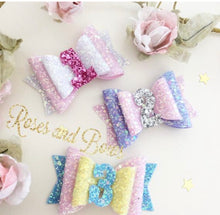 Load image into Gallery viewer, Birthday Bow Hair Bow Headband or Clip - customisable - choice of colours