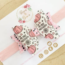 Load image into Gallery viewer, My First Halloween Glitter Hair Bow Headband or Clip