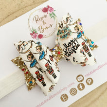 Load image into Gallery viewer, Christmas Nutcracker Hair Bow Headband or Clip