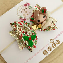 Load image into Gallery viewer, Christmas Angel Hair Bow Clip or Headband