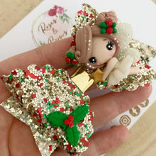 Load image into Gallery viewer, Christmas Angel Hair Bow Clip or Headband