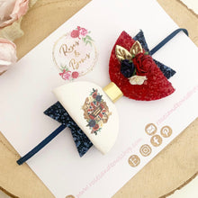 Load image into Gallery viewer, God Save the King Coronation Hair Bow Headband or Clip