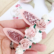 Load image into Gallery viewer, Blush Bunny Ears Easter headband - Girls Hairband - Photo Prop