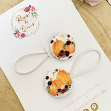 Load image into Gallery viewer, Pumpkin Bobble Hair Ties Set of 2