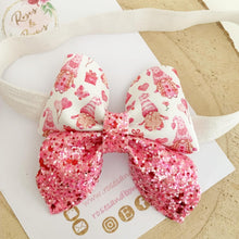 Load image into Gallery viewer, Valentines Gonk Sailor Bow Headband or Clip