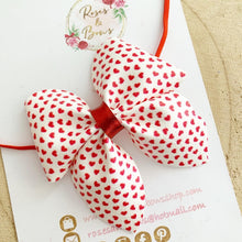 Load image into Gallery viewer, Valentines Sailor Bow Headband or Clip