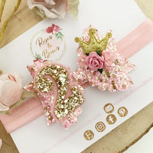 Load image into Gallery viewer, Birthday Princess Hair Bow - Birthday Headband - Birthday Hair Clip