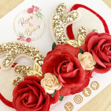 Load image into Gallery viewer, Red Christmas antler headband - Girls Hairband - Photo Prop