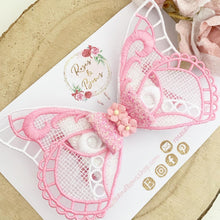 Load image into Gallery viewer, Pink Butterfly Hair Bow Headband or Clip