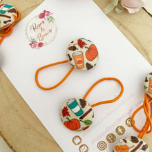 Load image into Gallery viewer, Pumpkin Spice Bobble Hair Ties Set of 2
