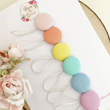 Load image into Gallery viewer, Pastel rainbow bobbles - hair ties - Hairbands