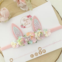 Load image into Gallery viewer, Rainbow Bunny Ears Easter headband - Girls Hairband - Photo Prop