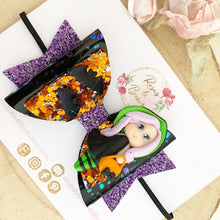 Load image into Gallery viewer, Witch Glitter Bow Headband or Clip