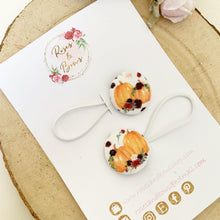 Load image into Gallery viewer, Pumpkin Bobble Hair Ties Set of 2