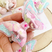 Load image into Gallery viewer, Butterfly Glitter Hair Bow Headband or Clip