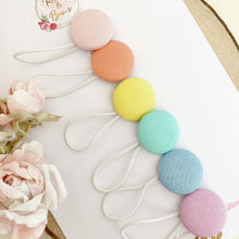 Load image into Gallery viewer, Pastel rainbow bobbles - hair ties - Hairbands