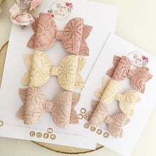 Load image into Gallery viewer, Leatherette hair bow clip or headband set