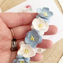 Load image into Gallery viewer, Blue cherry blossom nylon headband