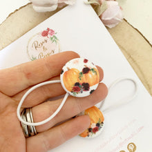 Load image into Gallery viewer, Pumpkin Bobble Hair Ties Set of 2