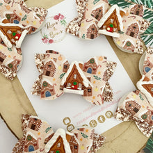 Load image into Gallery viewer, Christmas Gingerbread Bow Headband or Clip