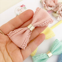 Load image into Gallery viewer, Scalloped cord pastel headband set