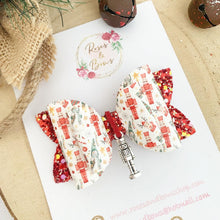 Load image into Gallery viewer, Christmas Nutcracker Charm Hair Bow Headband or Clip