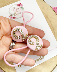 Birthday Age Bobbles Hair Ties Set of 2