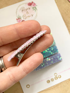 Glitter alligator clip set