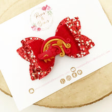 Load image into Gallery viewer, Chinese New Year, year of the Dragon Hair Bow Headband or Clip
